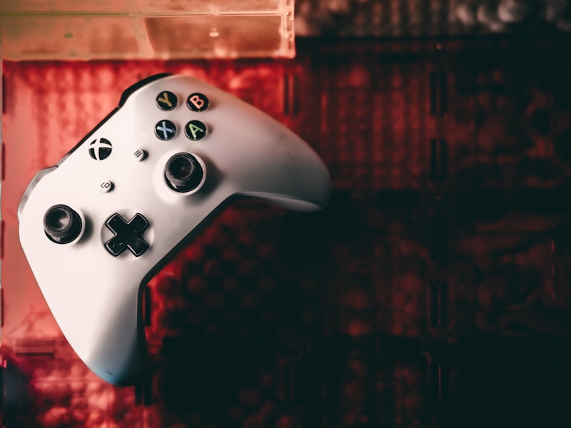 Gaming setup with glowing peripherals